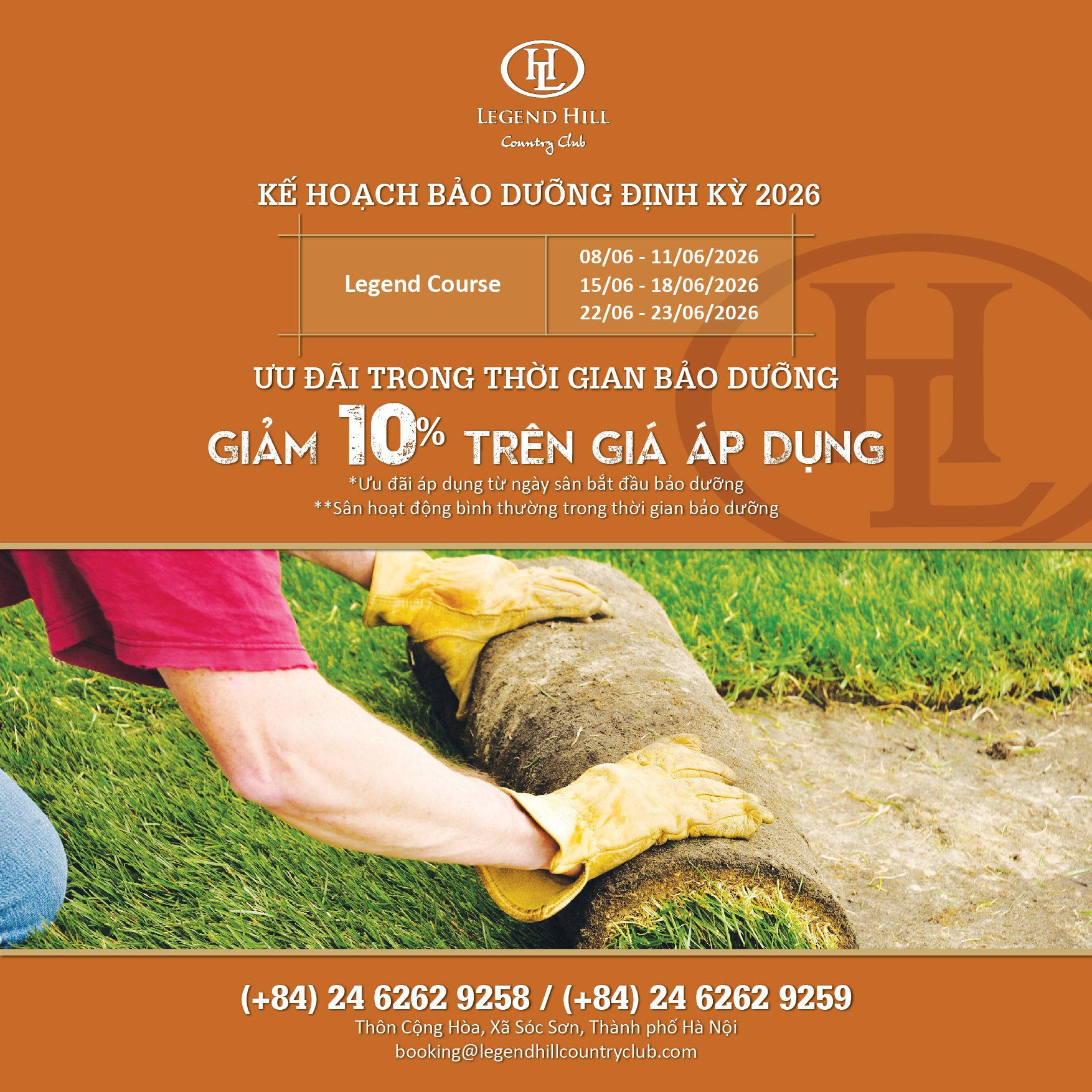 ƯU ĐÃI BẢO DƯỠNG SÂN GÔN